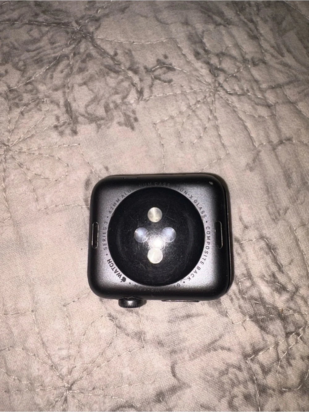 Series 3 42mm Space Gray Apple Watch- Heart Rate Sensor Back